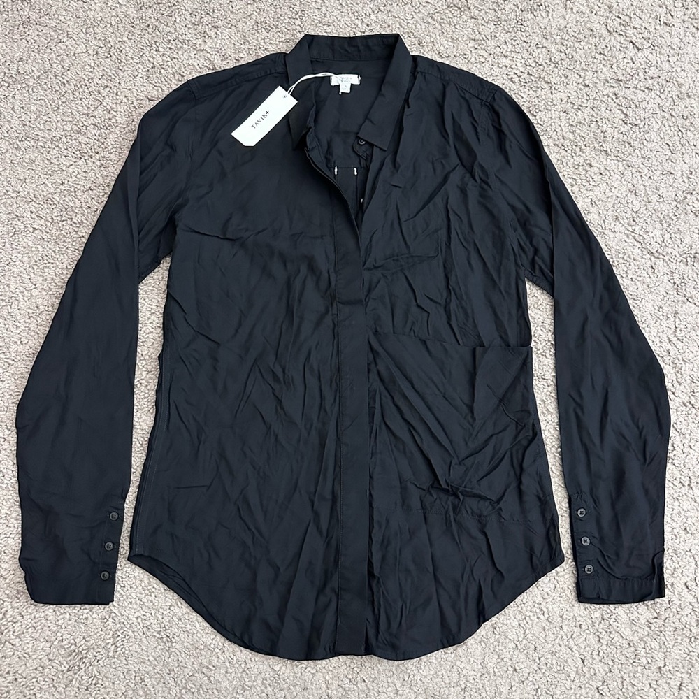 Tavik Kala Casual Black Button Up Shirt Womens S